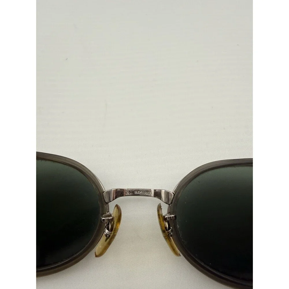 VINTAGE RAY-BAN RB3037 W2813 GRAYISH/GUNMETAL G15 UV SIDE-CUPS DINERS SUNGLASSES